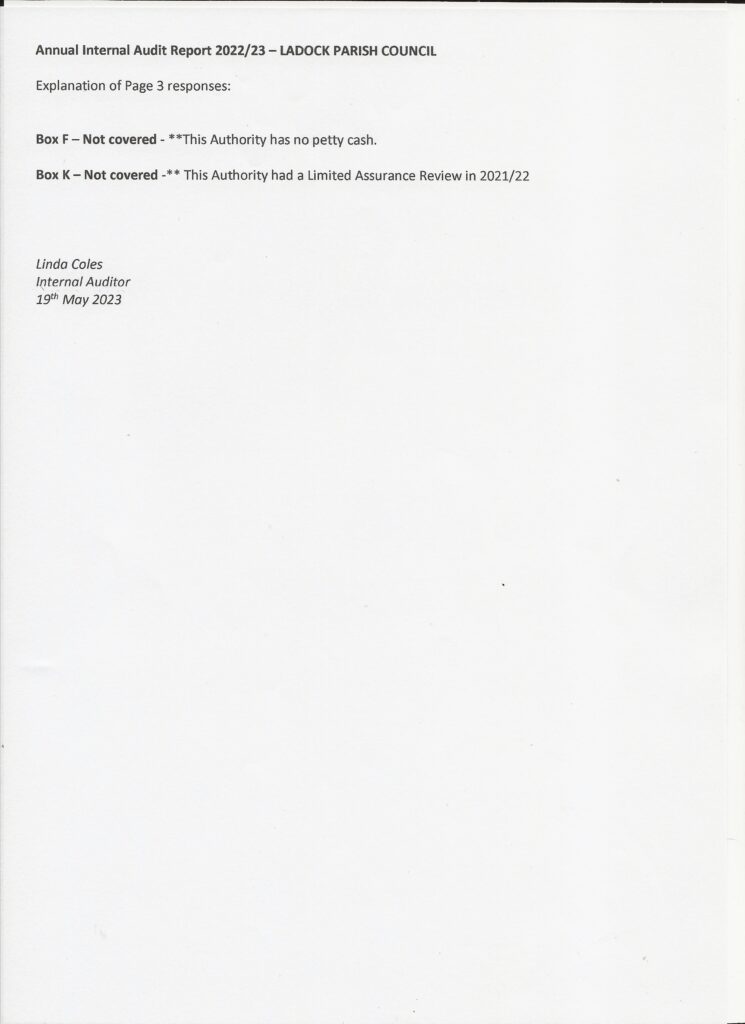 Internal audit report 2