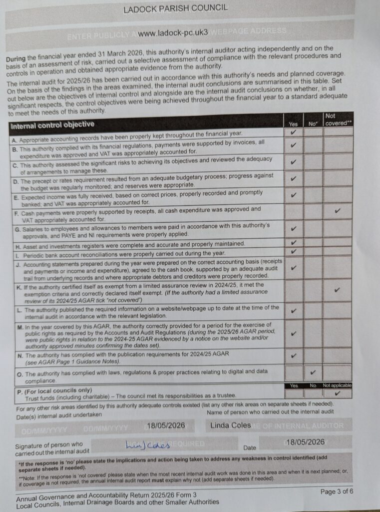 Internal Audit Report